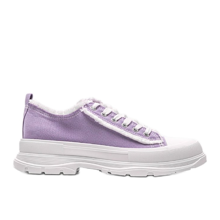 Violette Sneaker auf dicker Makenna-Sohle