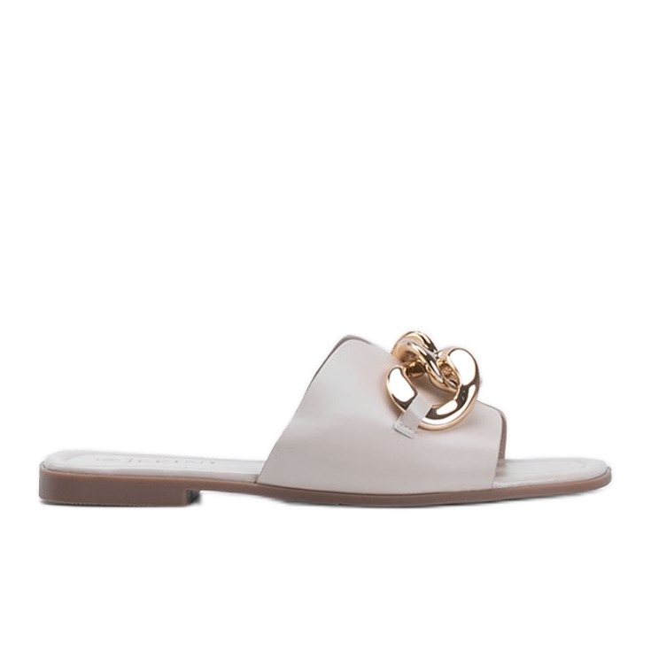 Beige Hausschuhe mit goldener Liberty-Kette