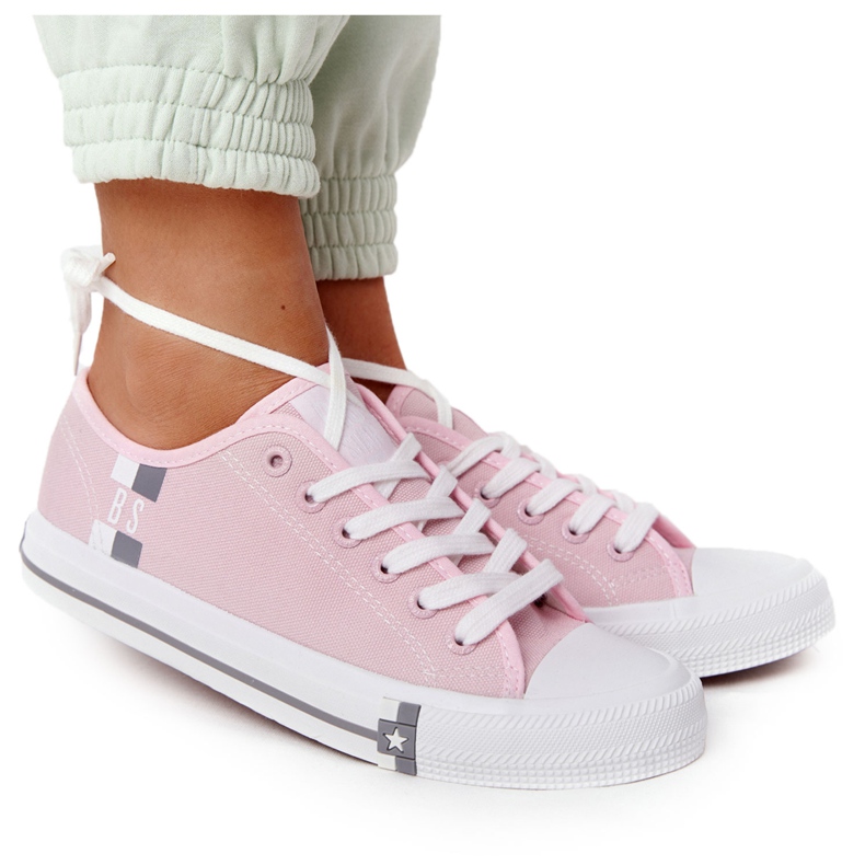 Klassische Sneakers für Damen Big Star HH274110 Hellrosa