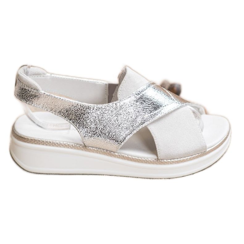 Sergio Leone Slip-On-Sandalen silber-