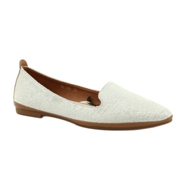 Sergio Leone silbergraue Ballerinas MK700