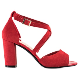 Modische Sergio Leone Pumps rot