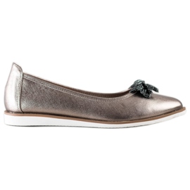 Ballerinas mit Fransen von Sergio Leone braun mehrfarbig