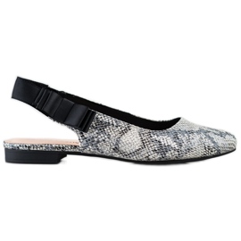 Sergio Leone Slip-on-Pumps mit Schleife grau