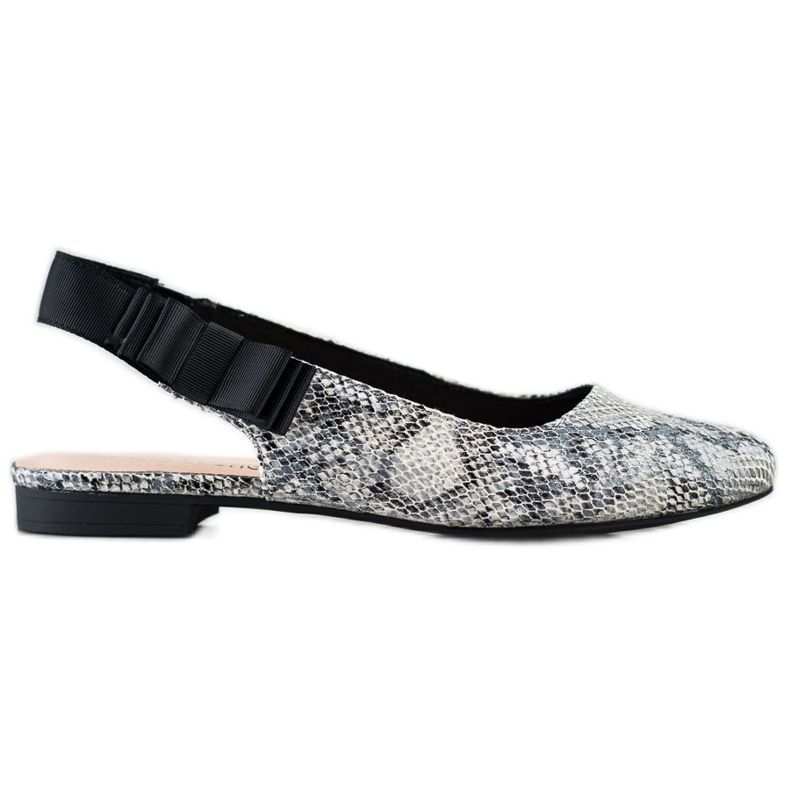 Sergio Leone Slip-on-Pumps mit Schleife grau