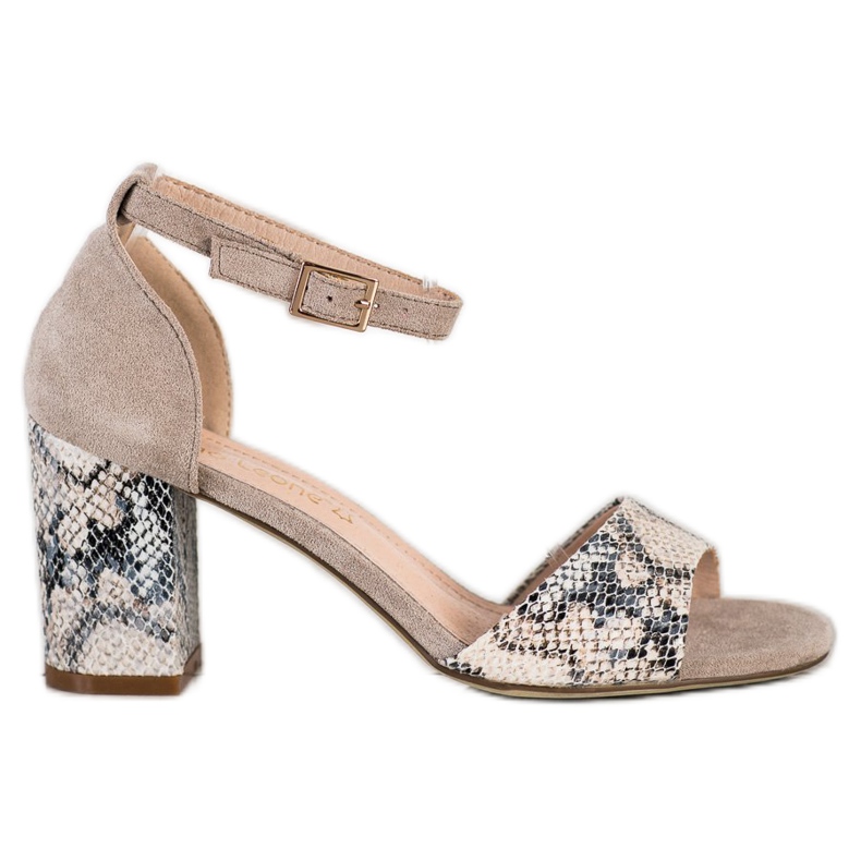 Stylische Sergio Leone Sandalen beige mehrfarbig