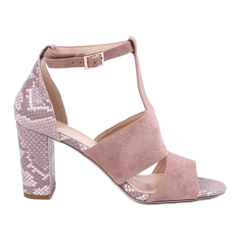 Gebaute Sandalen Sergio Leone rosa