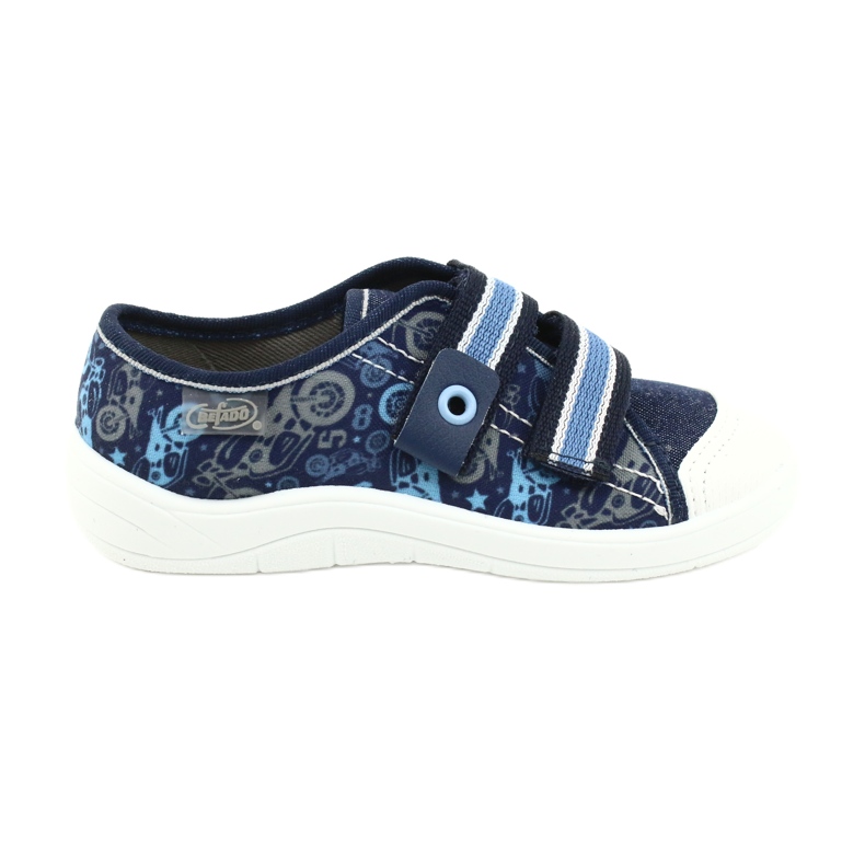 Befado Kinderschuhe 672X073 navy blau blau grau