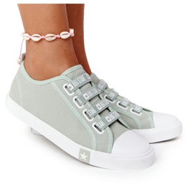 Damen Sneaker Big Star HH274097 Grün mit Bündchen