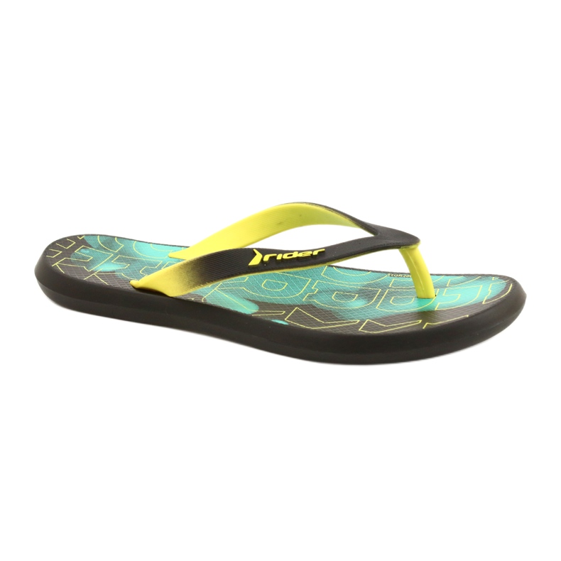 Rider Jungen Flip Flops 83062 Azure-schwarzer Fahrer