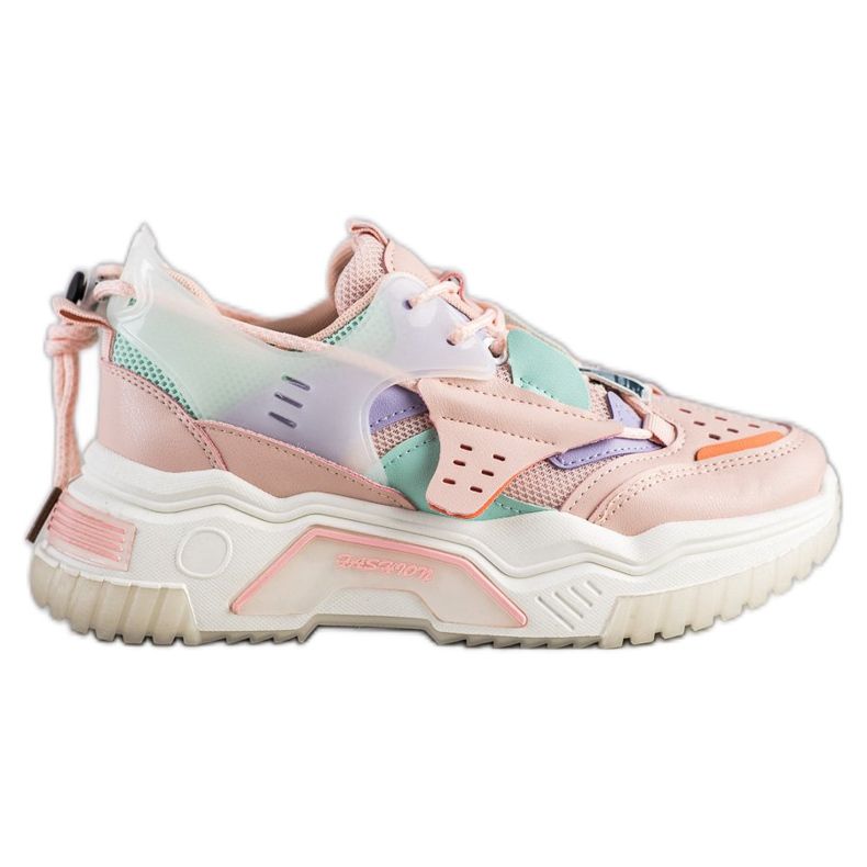 SHELOVET Bunte Mode-Turnschuhe rosa mehrfarbig