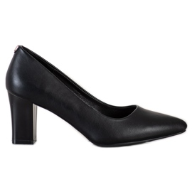 Sergio Leone Pumps mit bedecktem Absatz schwarz