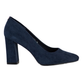 Klassische Sergio Leone Pumps navy blau