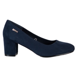 Klassische Sergio Leone Pumps navy blau