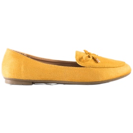 Abloom Wildleder-Lords mit Schleife gelb