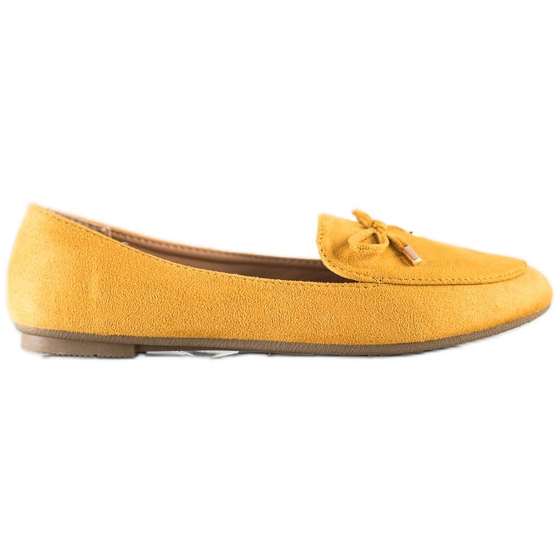 Abloom Wildleder-Lords mit Schleife gelb