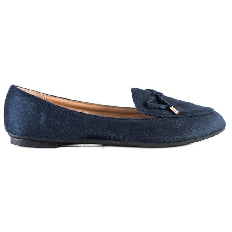 Abloom Wildleder-Lords mit Schleife blau