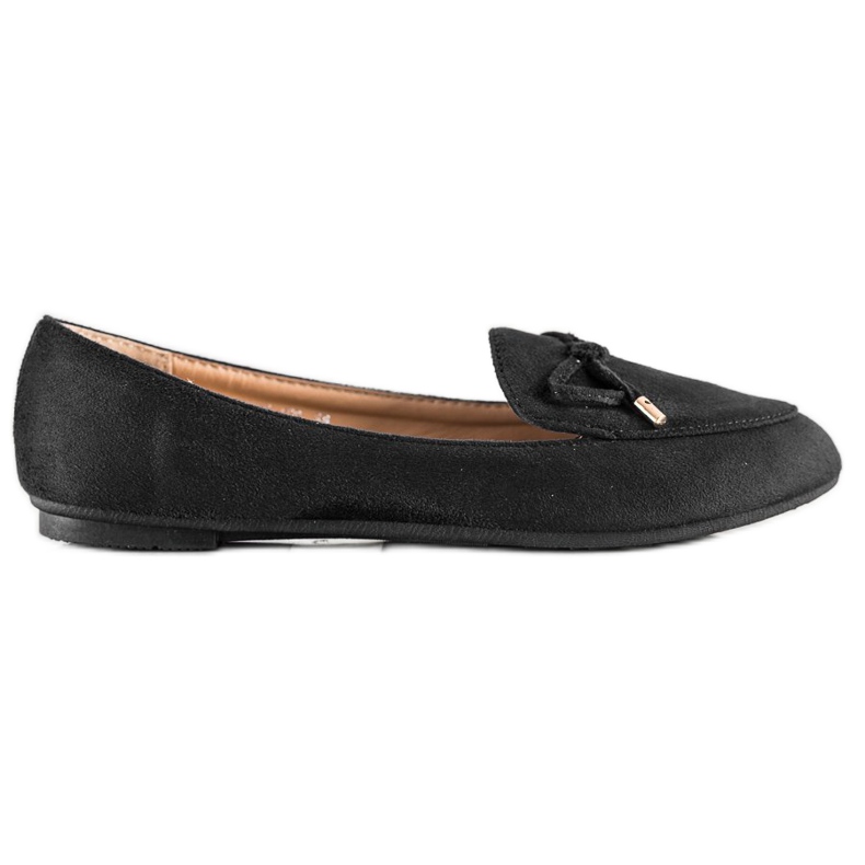 Abloom Wildleder-Lords mit Schleife schwarz