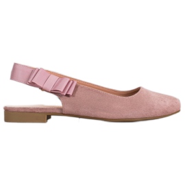 Sergio Leone Slip-on-Pumps mit Schleife rosa