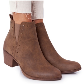 PJ1 Warme Stiefeletten für Damen Jodhpur-Stiefel Khaki Morgan braun