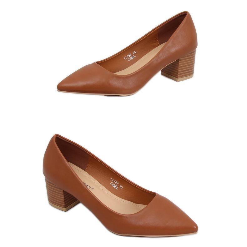 Pumps mit hohen Absätzen camel CL76P Camel braun mehrfarbig
