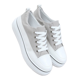 Grau BL228P Graue Sneakers mit hoher Sohle