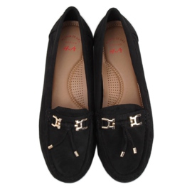Schwarz Damen-Loafer mit Plateau Schwarz H9228 Negro