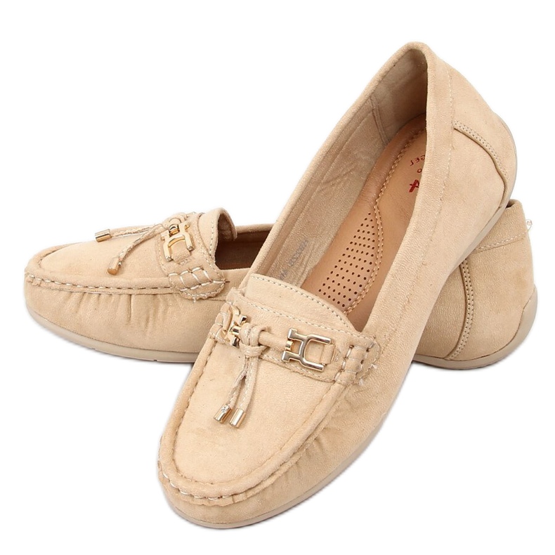 Damen Slipper beige auf Plateau, beige H9228 Beis
