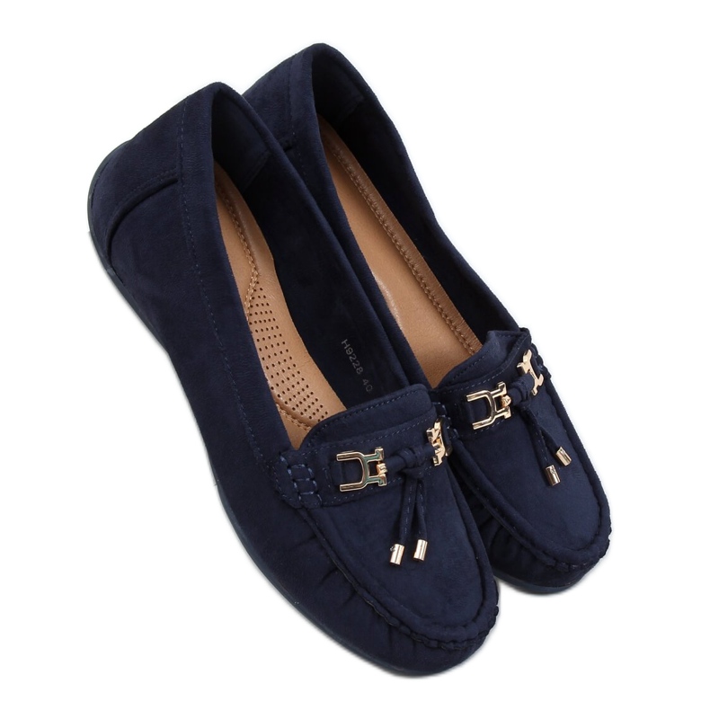 Damen-Loafer auf Plateau marineblau H9228 Azul navy blau