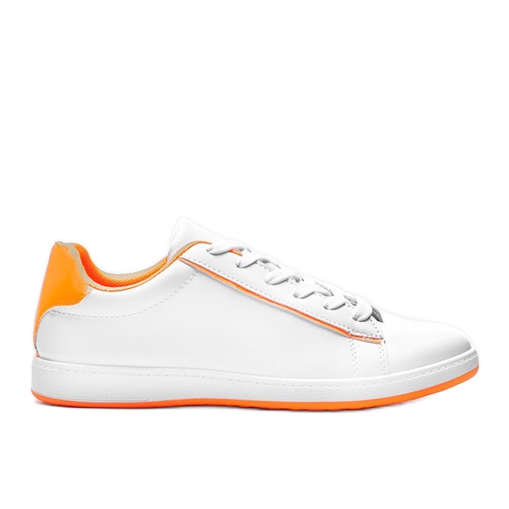 Neon Orange Carol weiße Sneakers für Damen