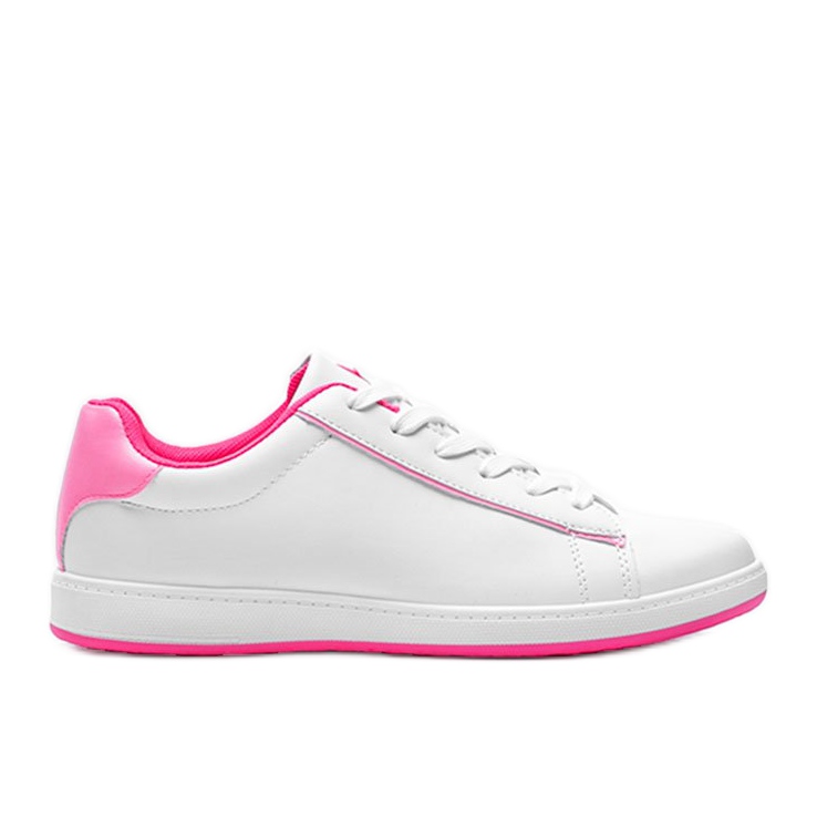 Neon Fuxia Carol weiße Sneaker für Damen