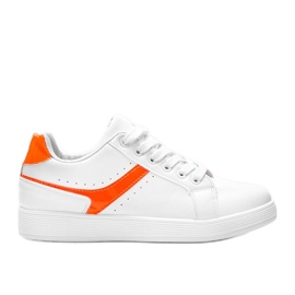 Neon Orange Meadow weiße Sneakers für Damen