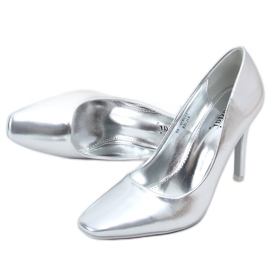 Silberne Damen High Heels LE081P Silber