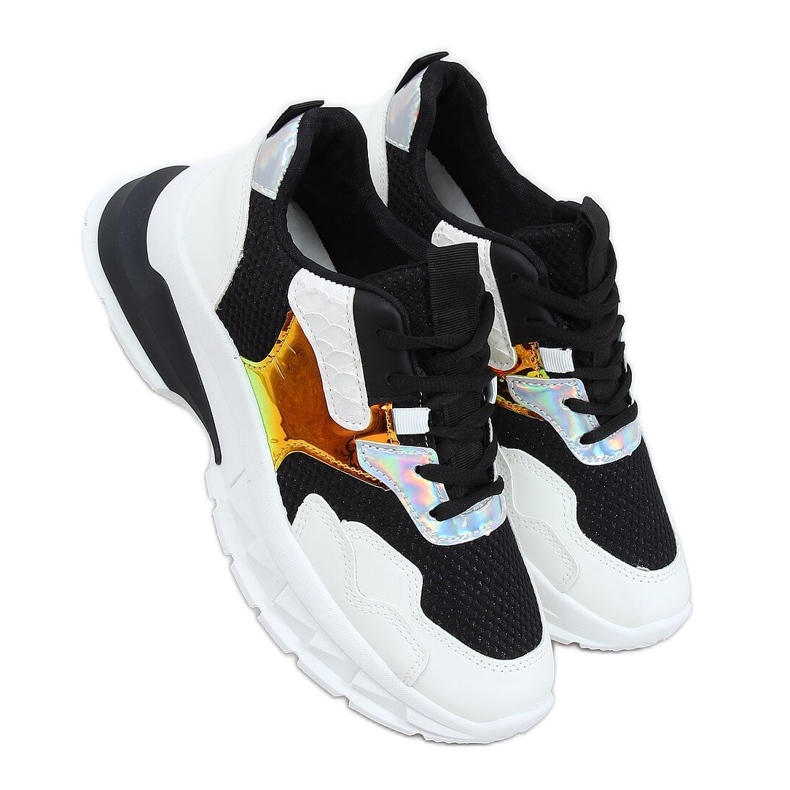 Schwarz-weiße Sportschuhe BH003 Schwarz