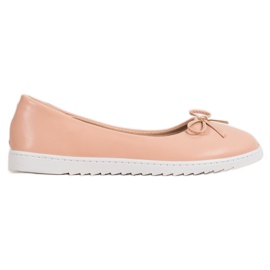 Diamantique Modische Ballerinas mit Öko-Leder rosa