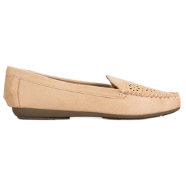 Best Shoes Loafer mit durchbrochenem Muster beige