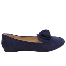 Marineblaue Loafer für Damen 9086 Blau navy blau