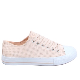 Beige und rosa Sneakers für Damen C949 Nude Color