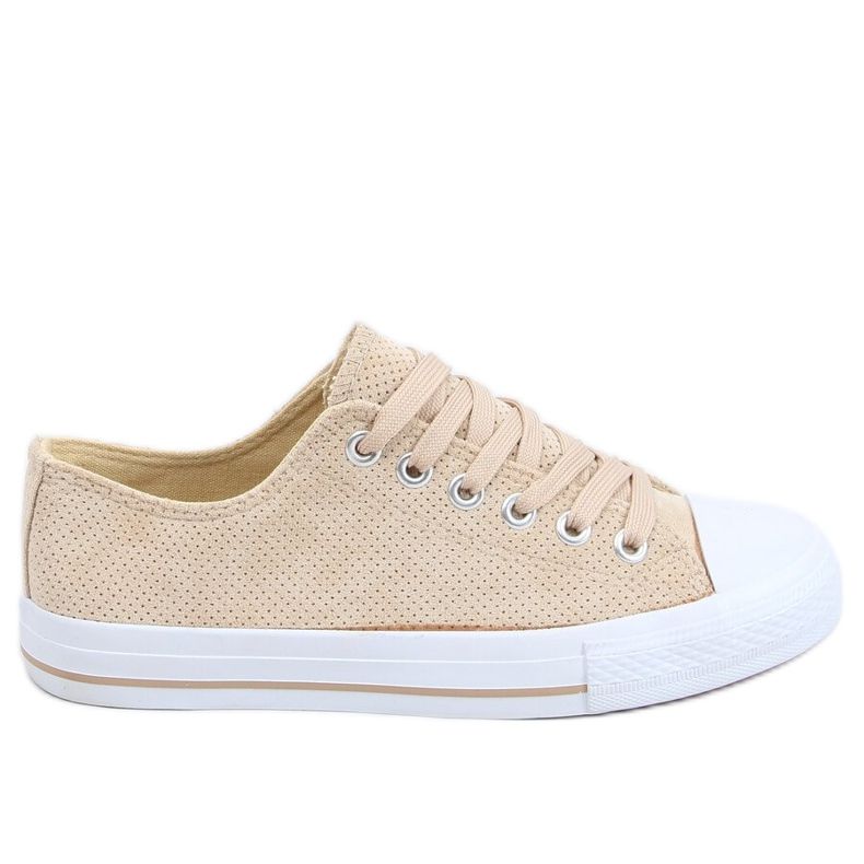 Beige-beige Sneakers für Damen C949