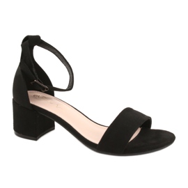 Evento Schwarze klassische High Heel Sandalen 20SD98-1618