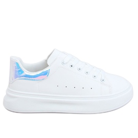 Weiße Damen Sneakers A88-63 Silber