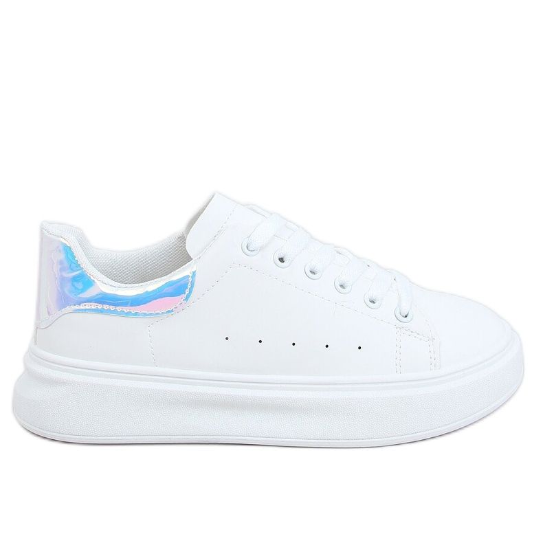 Weiße Damen Sneakers A88-63 Silber