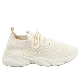 FF-10 Beige-beige Socken-Sportschuhe