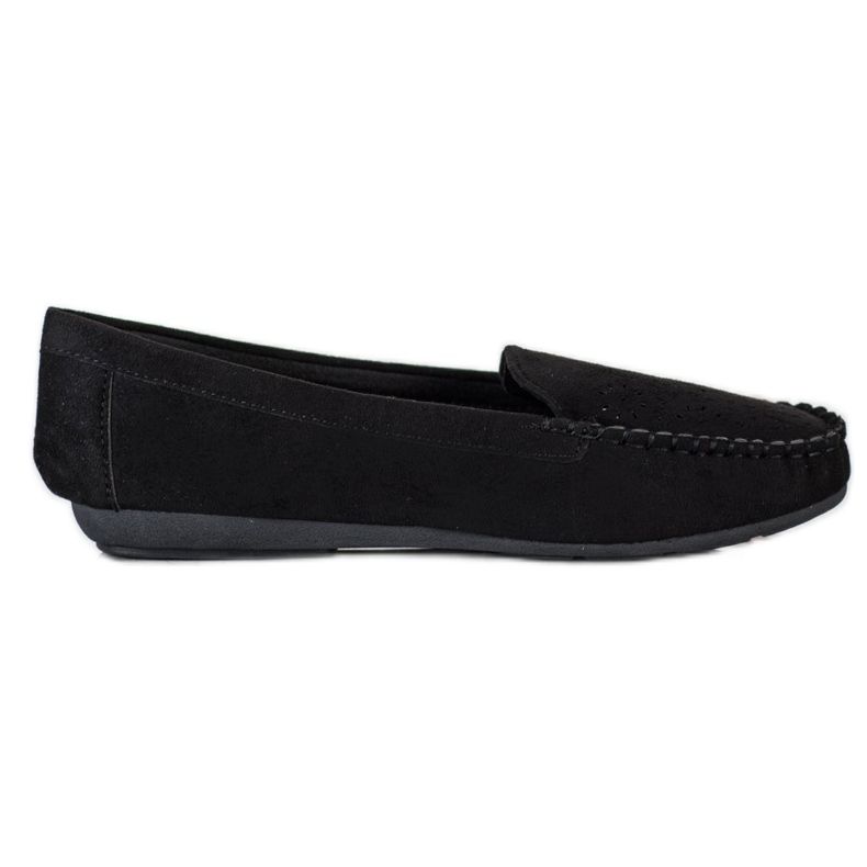 Best Shoes Loafer mit durchbrochenem Muster schwarz
