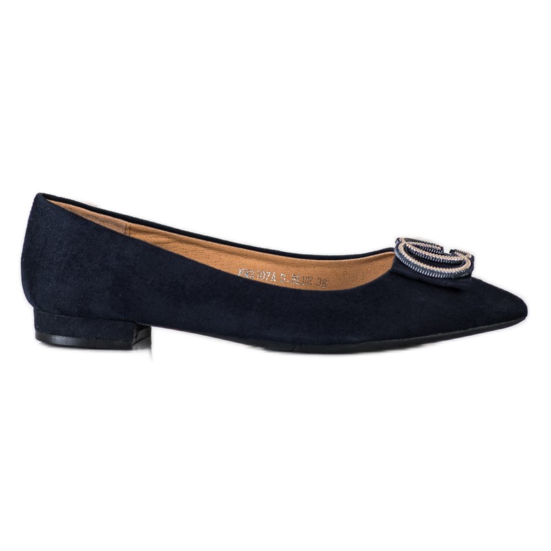 Fama Elegante Ballerina mit Ornament navy blau