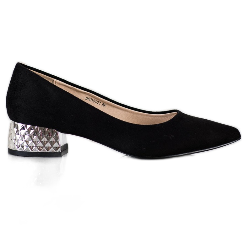 Filippo Schwarze Pumps mit goldenem Absatz