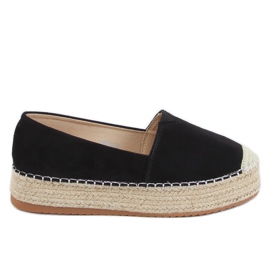 Schwarze Damen Espadrilles AB-79 Schwarz