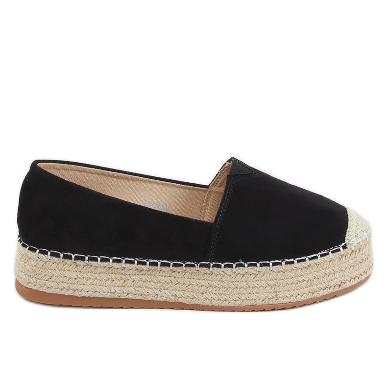 Schwarze Damen Espadrilles AB-79 Schwarz