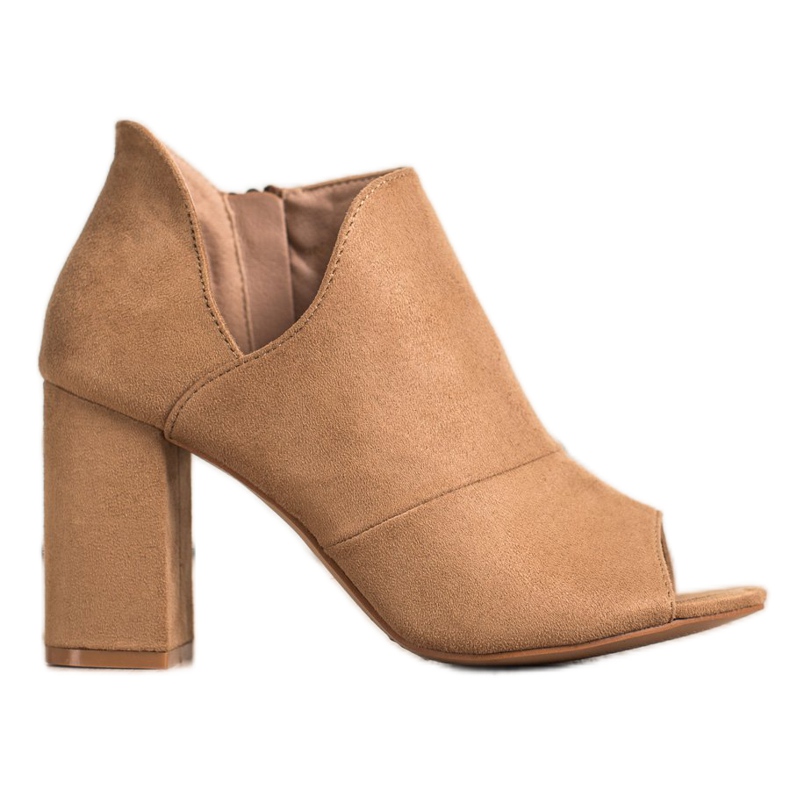 Spring Open Toe VINCEZA Stiefel beige braun