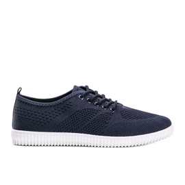 Maci marineblaue durchbrochene Sneakers